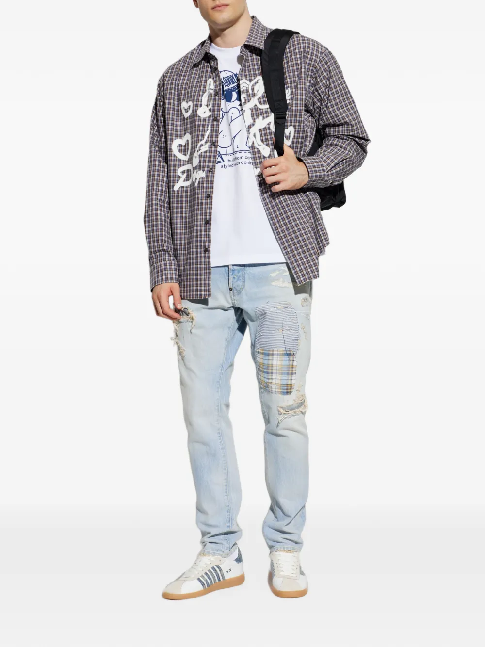 DSQUARED2 Katoenen T-shirt met grafische print Wit