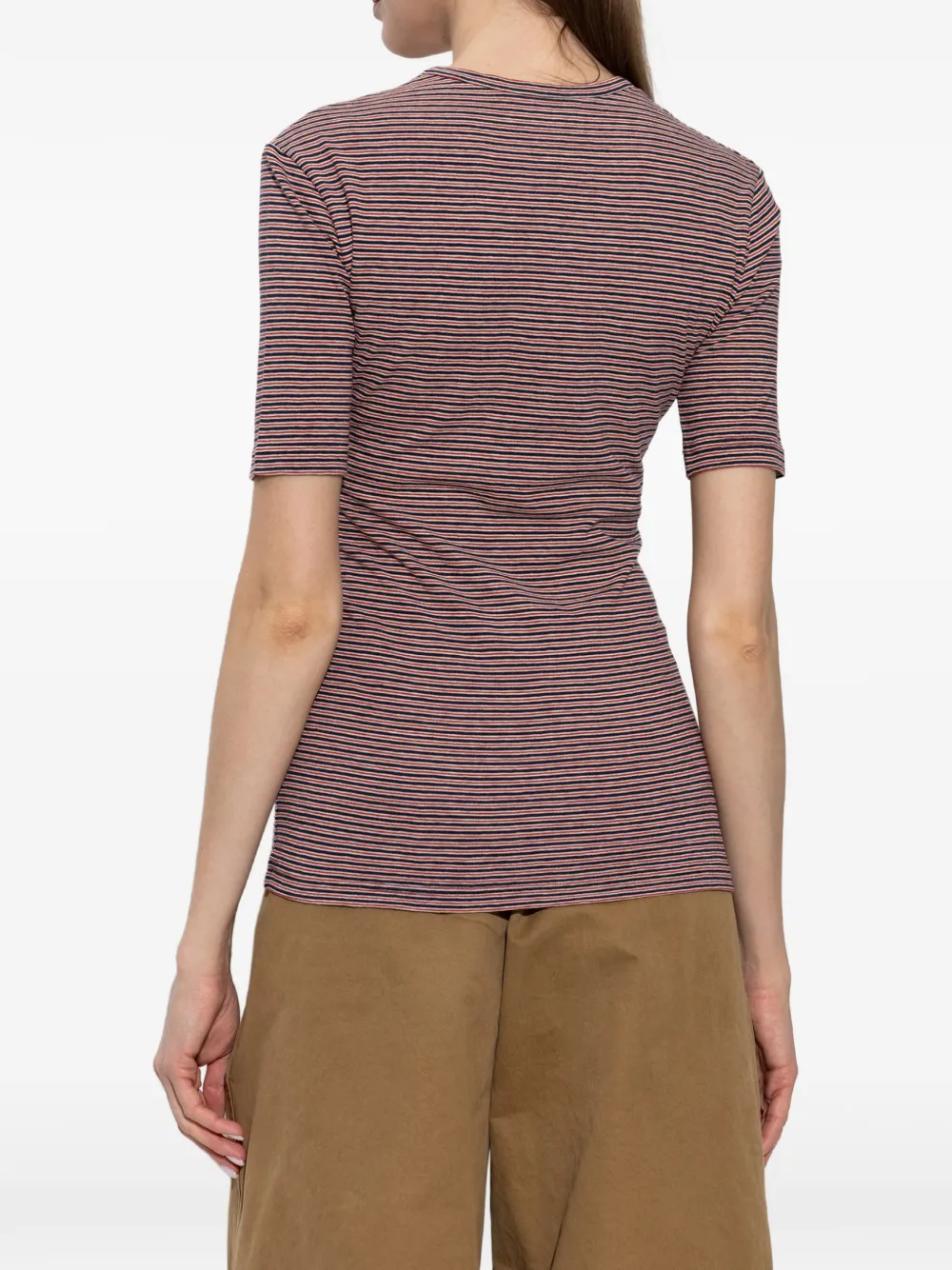 Jil Sander T-shirt met geborduurd logo Blauw