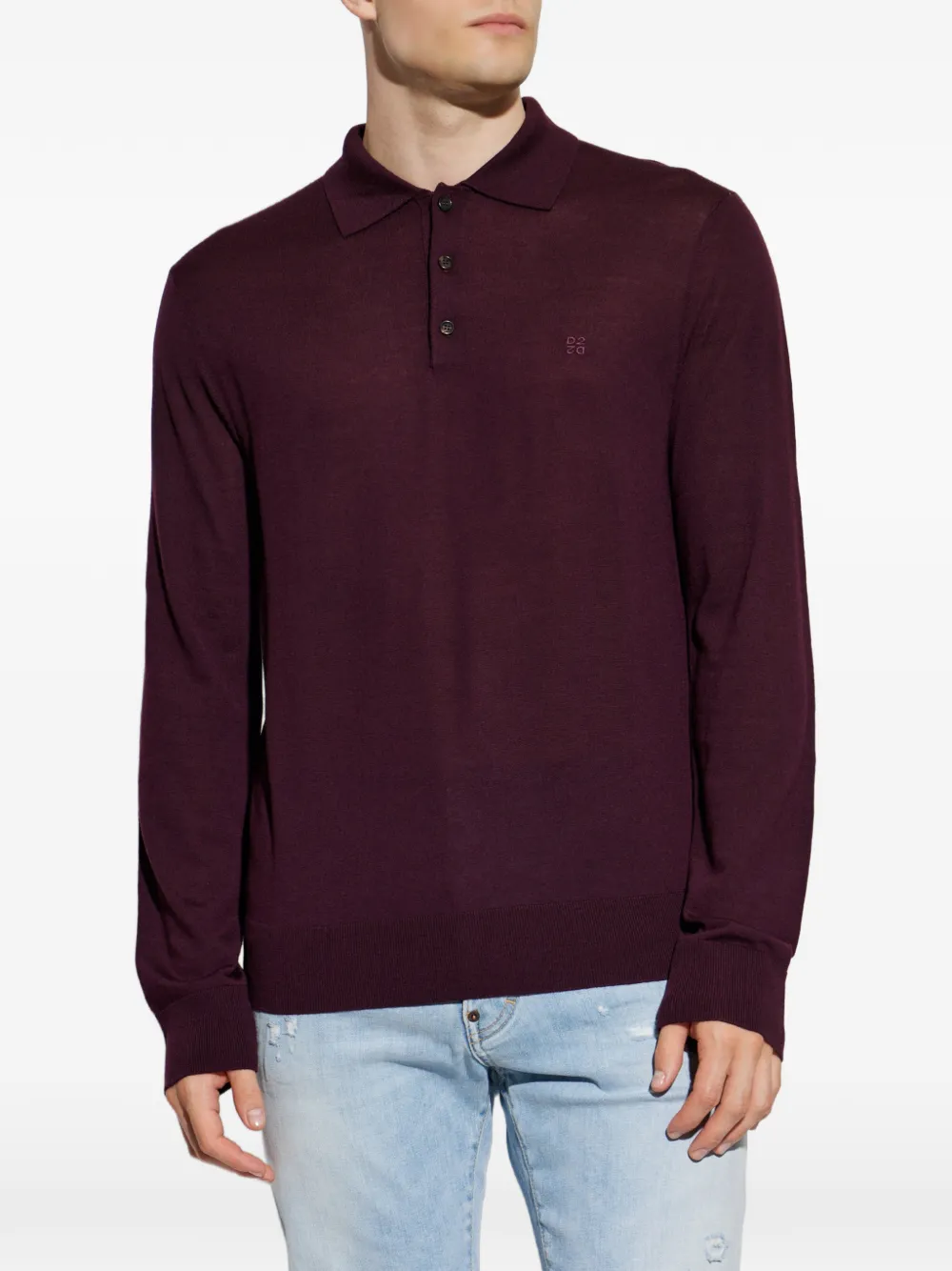 DSQUARED2 Polotrui met knopen Rood