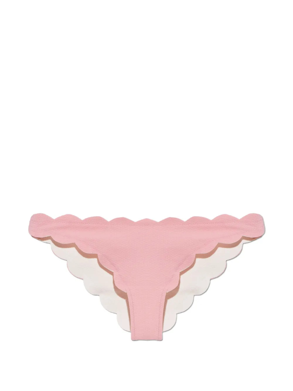 Marysia Scalloped-edge Bikini Bottoms In Pink