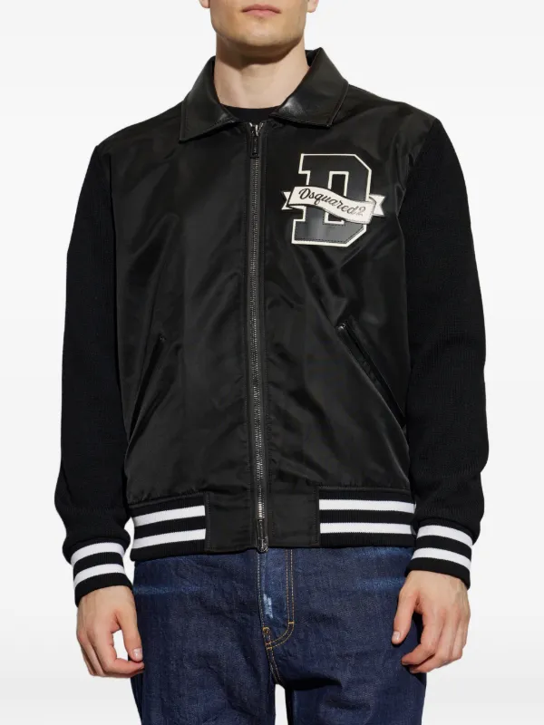 DSQUARED2 ボンバージャケット　美品‼️ DSQUARED2 ボンバージャケット | ブラック | FARFETCH JP