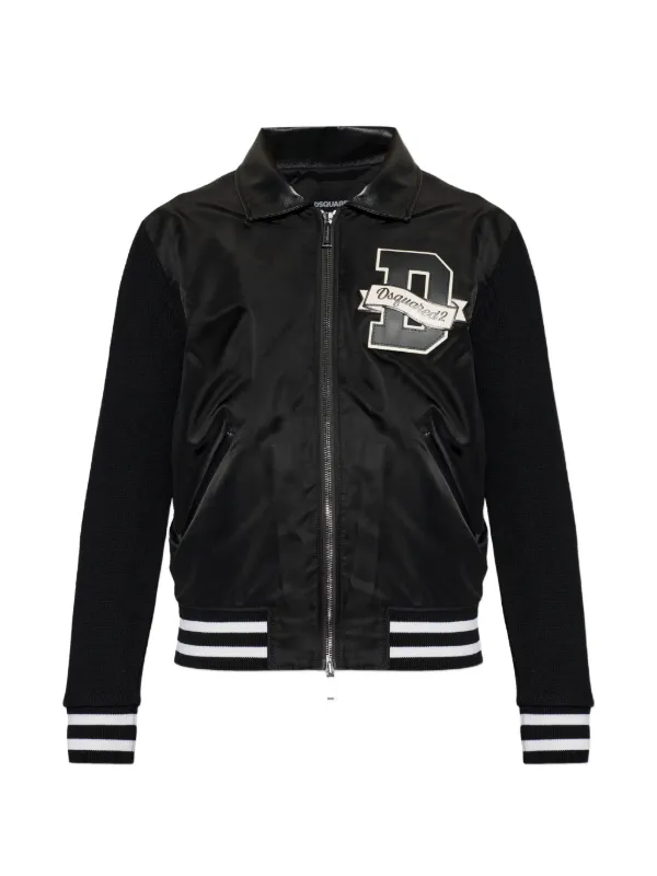 DSQUARED2 ボンバージャケット　美品‼️ DSQUARED2 ボンバージャケット | ブラック | FARFETCH JP