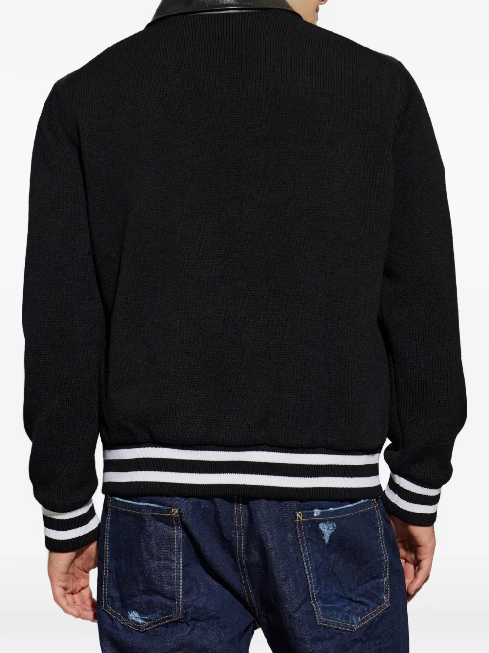 DSQUARED2 Bomberjack met logopatch Zwart