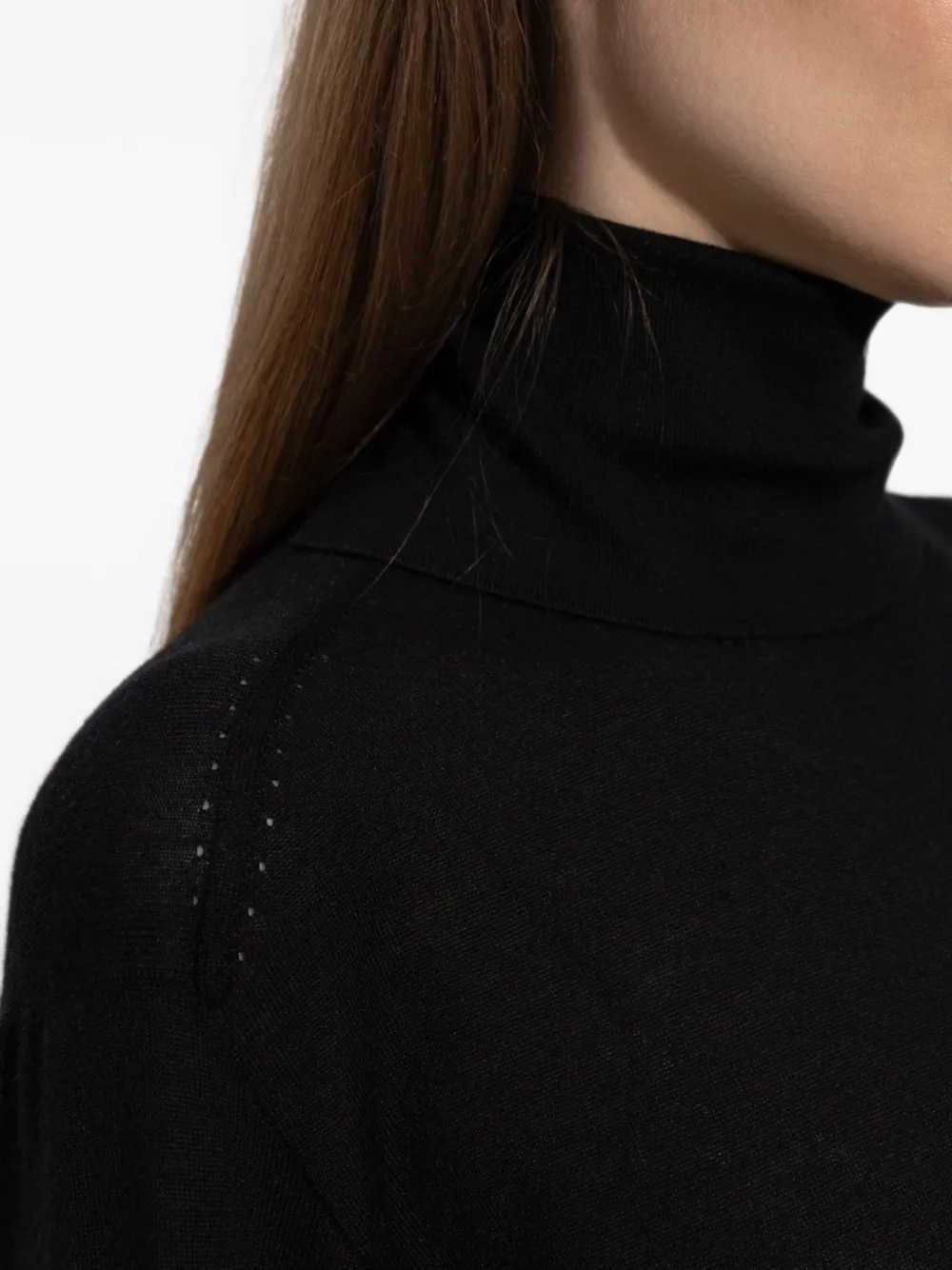 Jil Sander Coltrui met zijsplit Zwart