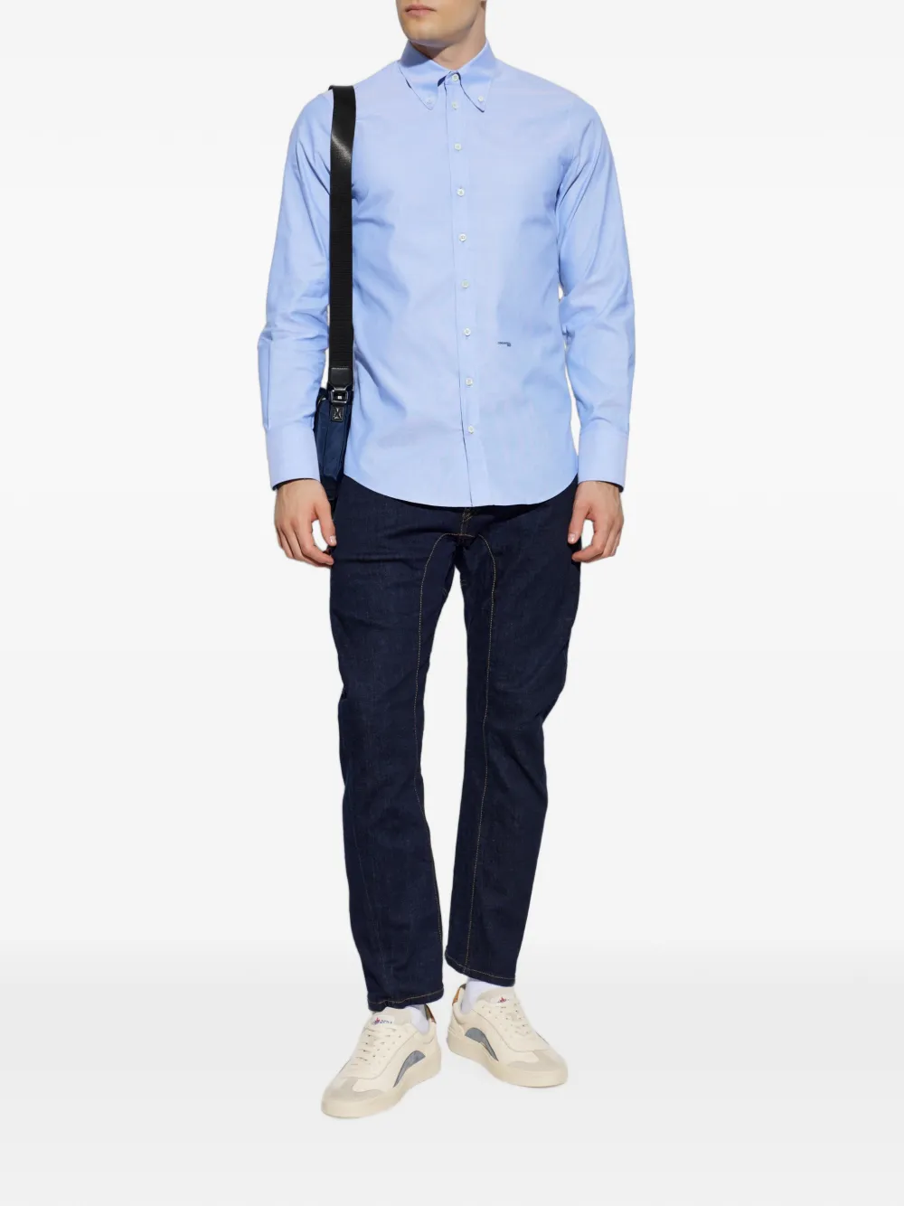 DSQUARED2 70s B. Down button-down overhemd met lange mouwen Blauw