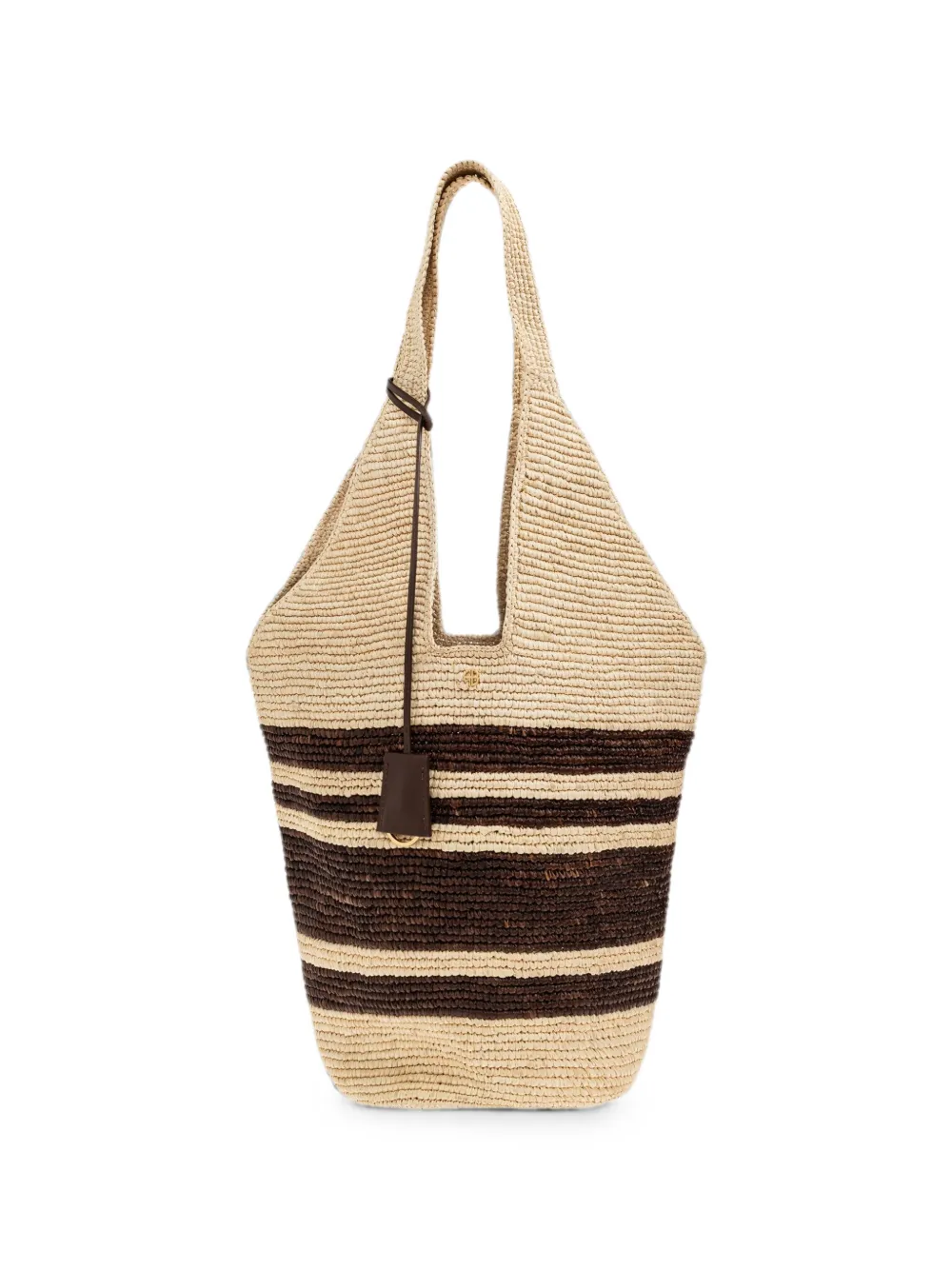 ANINE BING Borsa tote Leah a righe - Toni neutri