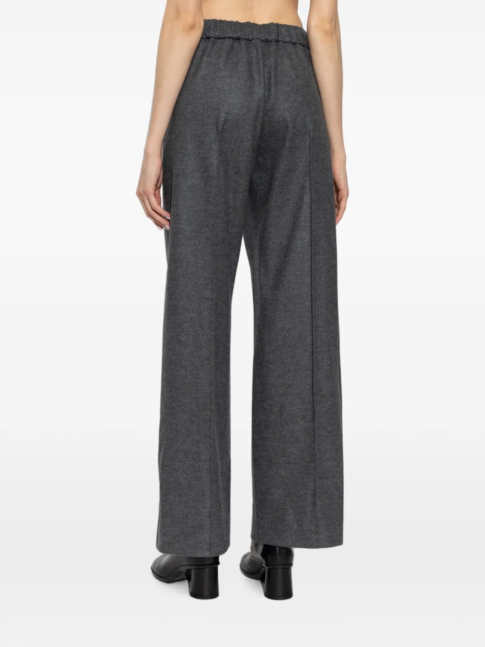 Jil Sander Wollen broek met gestikte naad Grijs