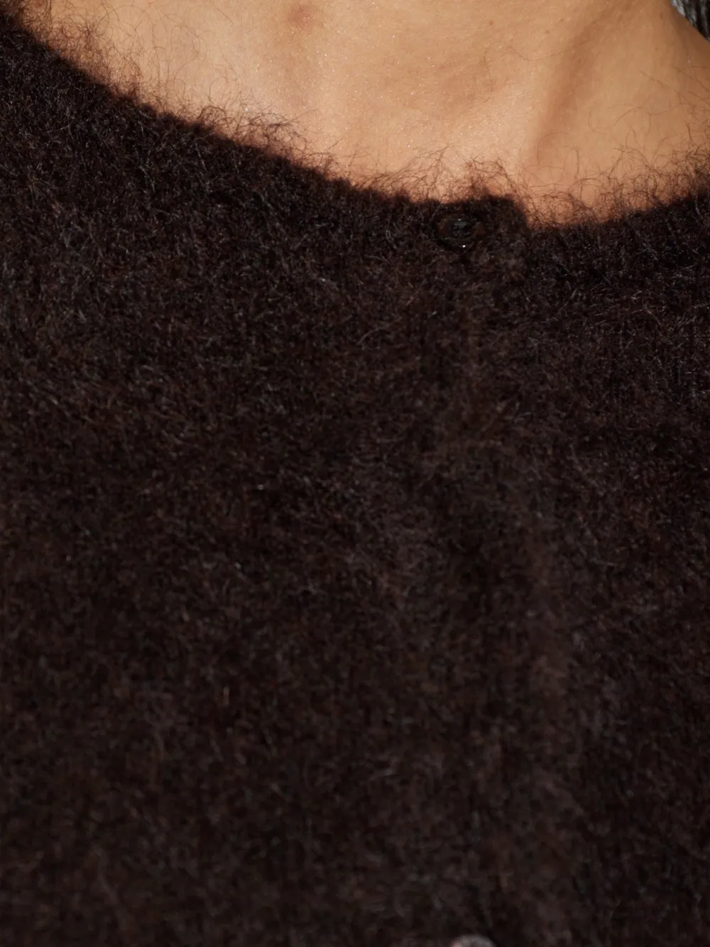Gestuz Gzdebbie vest van mohairblend Bruin