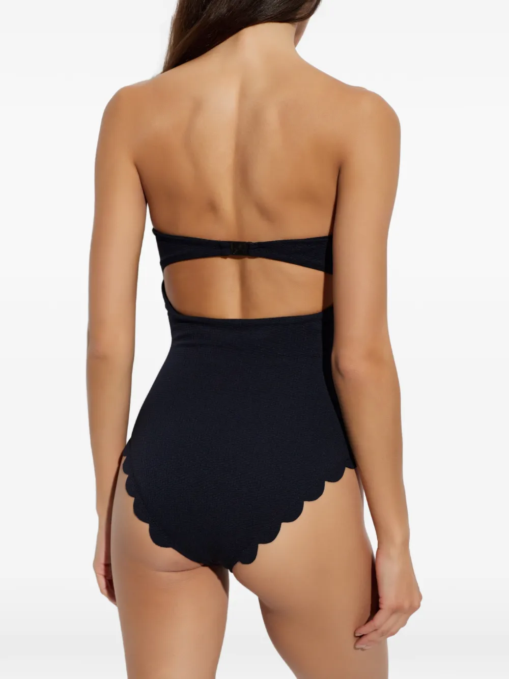 Marysia Lisbon strapless badpak met gewelfde afwerking Zwart