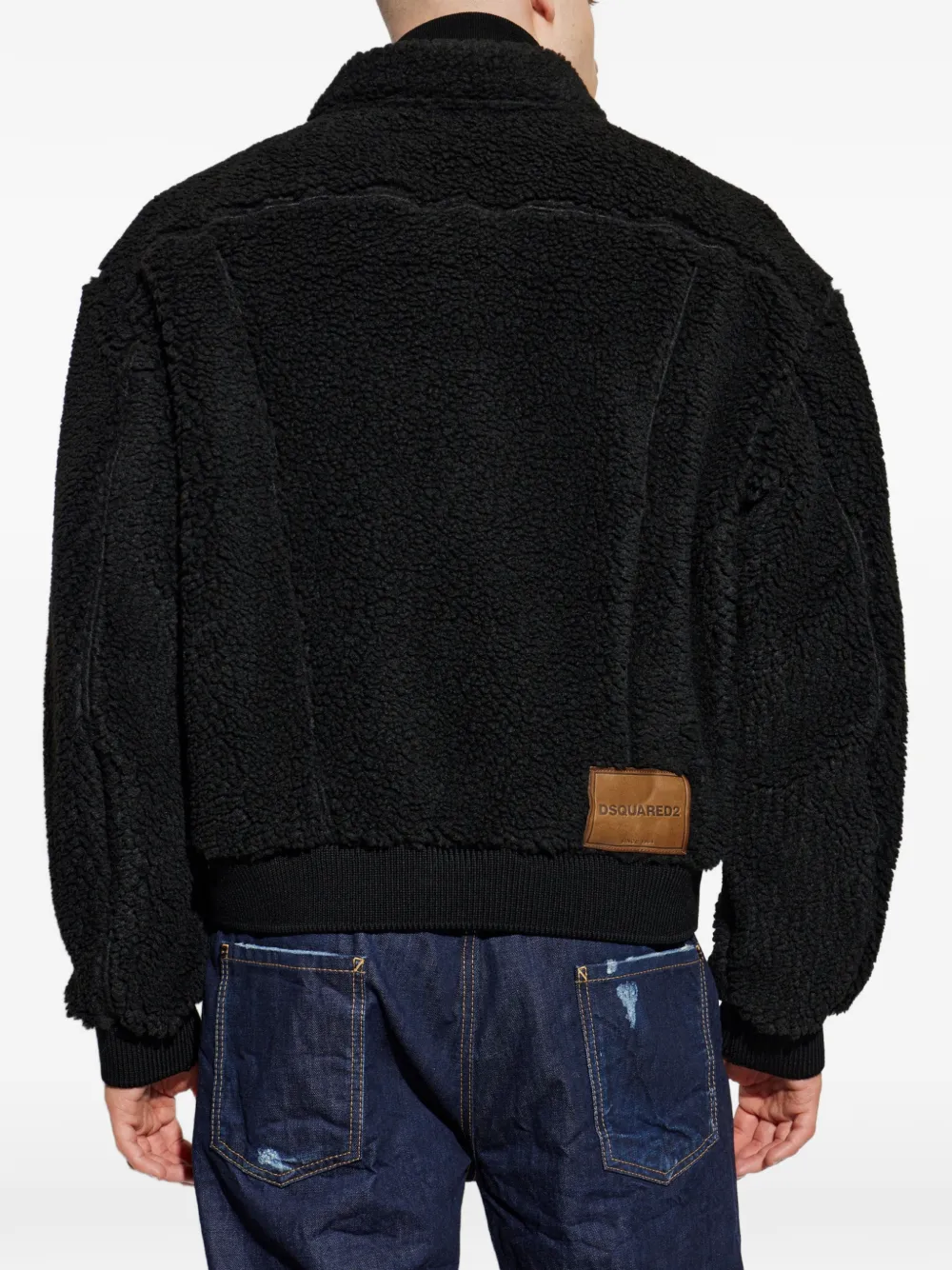 DSQUARED2 Fleece jack met rits Zwart