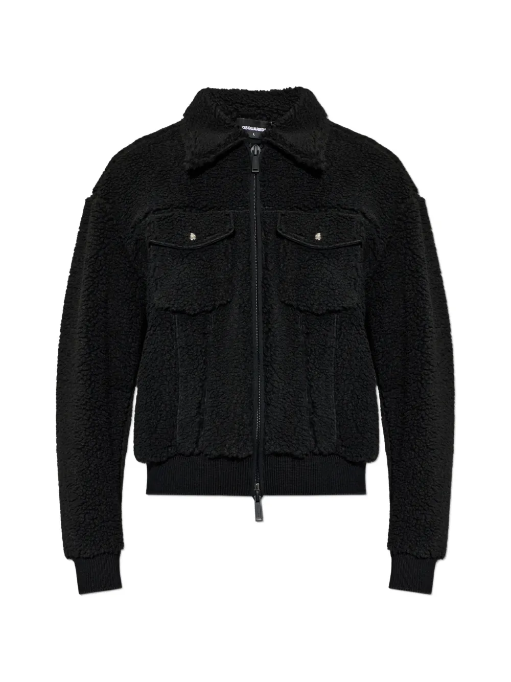 DSQUARED2 fleece zip-up jacket - Schwarz