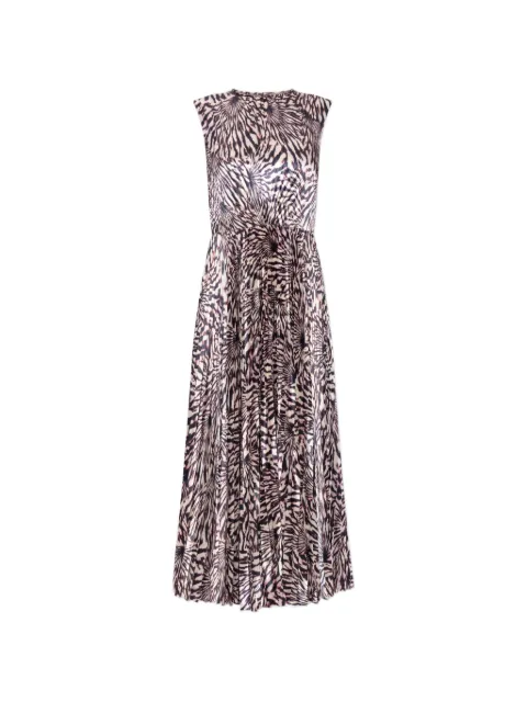 Ulla Johnson pleated animal-print midi dress