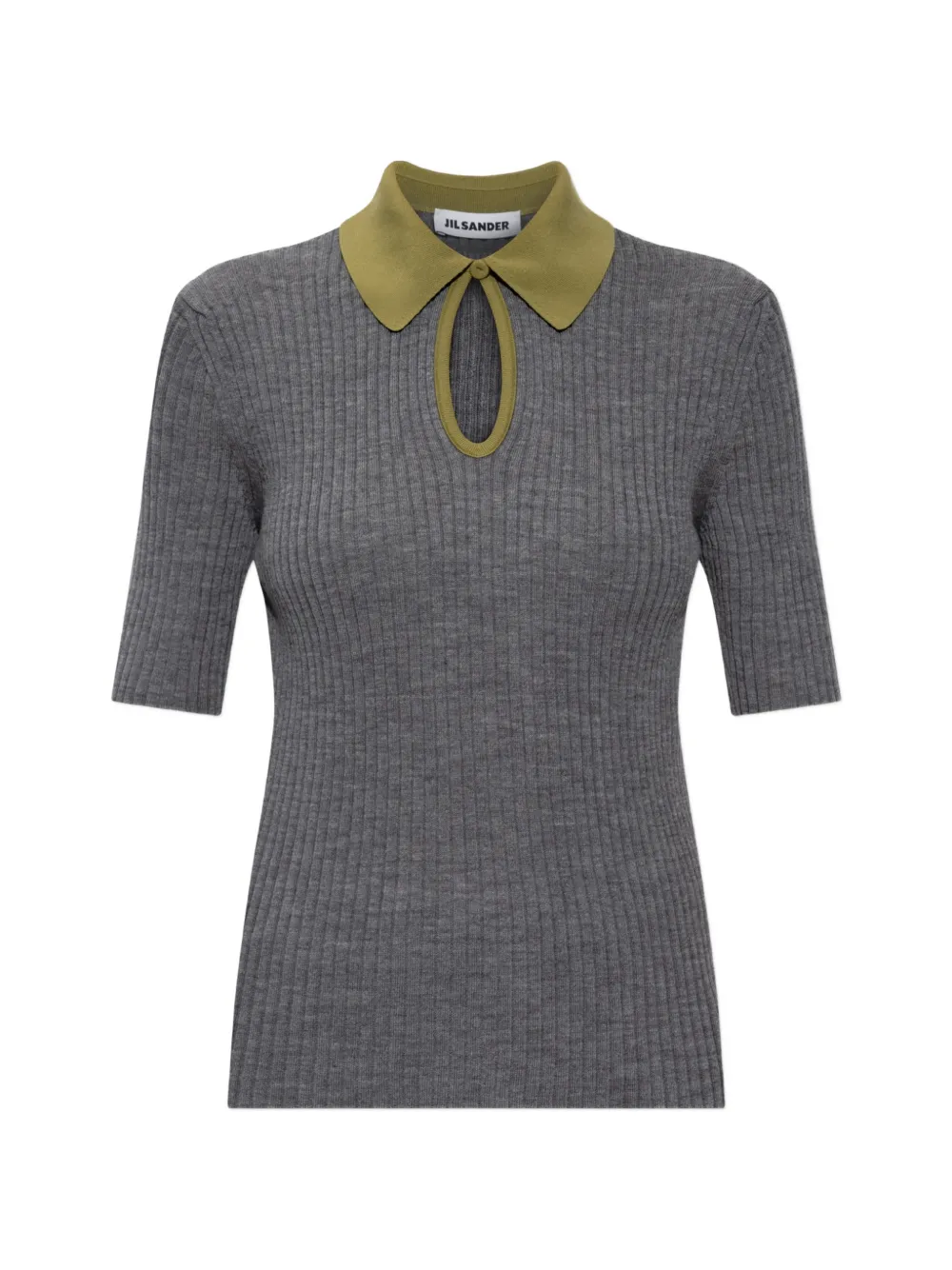 Jil Sander Polo con cut-out - Grigio