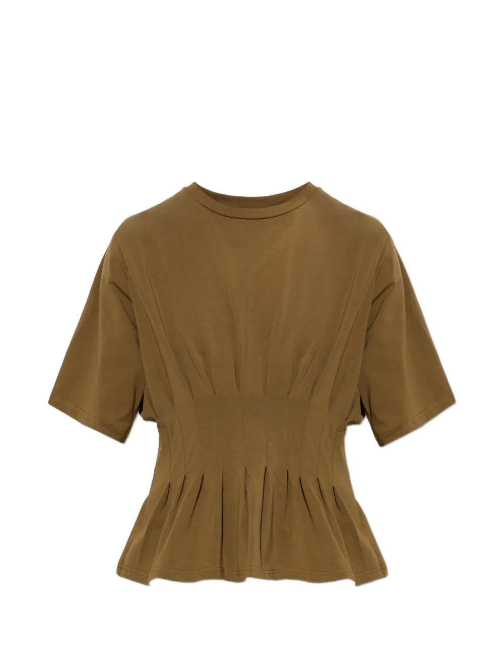 Gestuz GZinez geplooid peplum T-shirt Groen