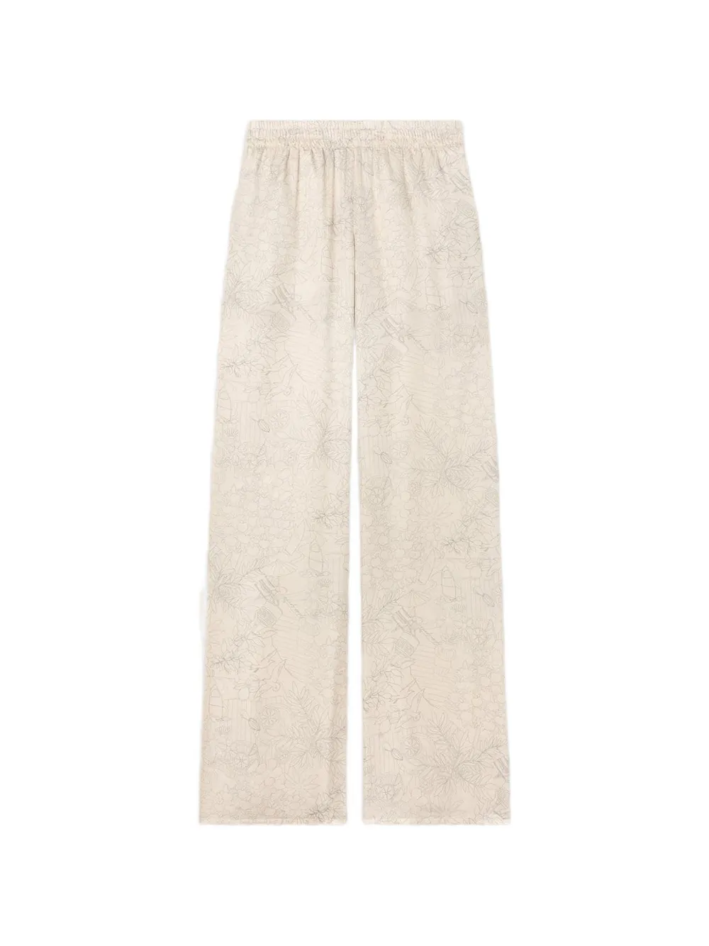 Golden Goose floral-motif wide-leg track pants - Weiß