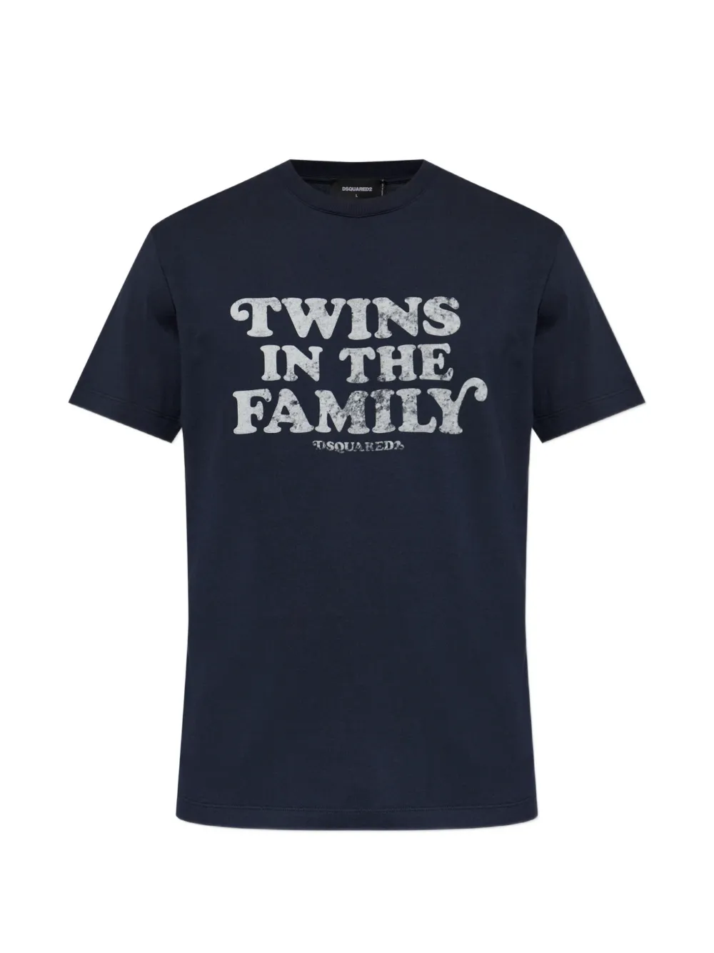 DSQUARED2 T-shirt in cotone con stampa - Blu