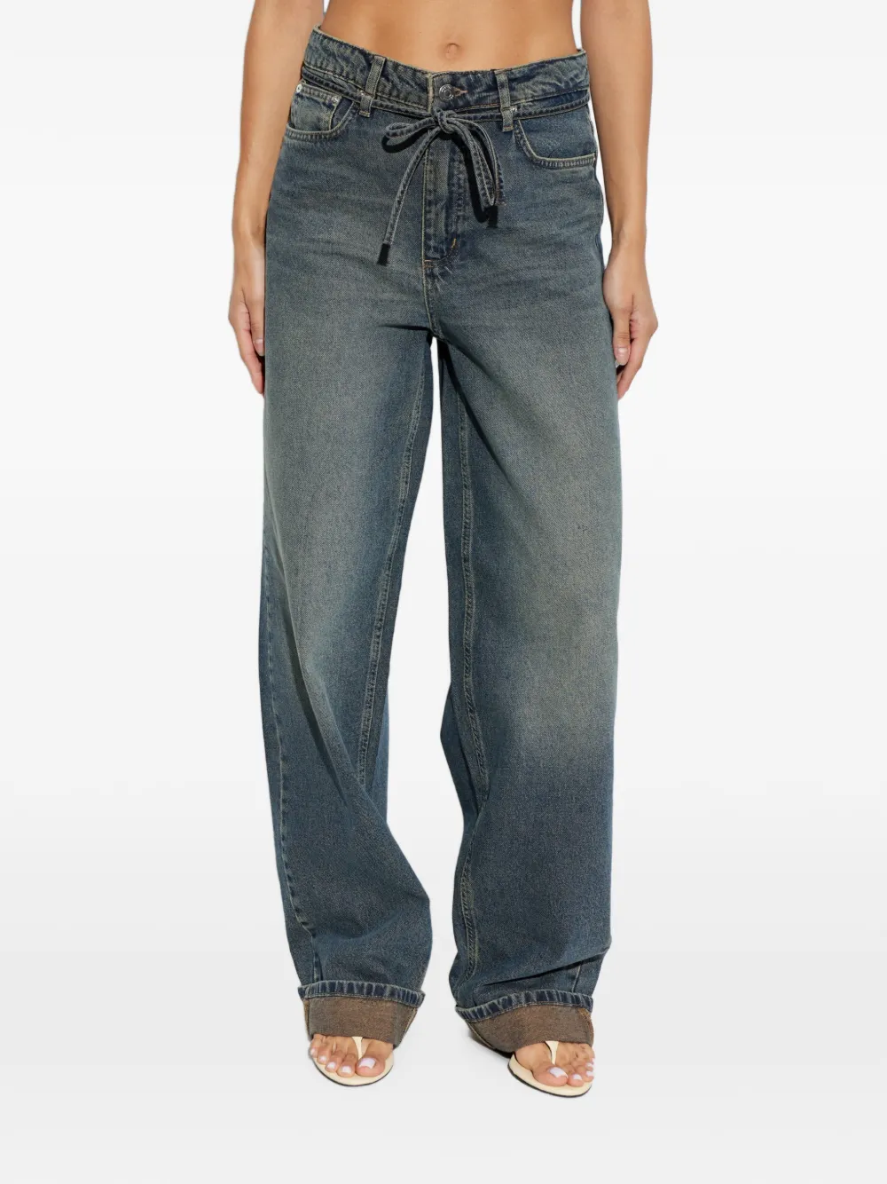 Gestuz Gzsusara jeans met striksluiting Blauw