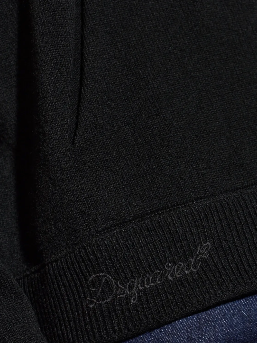 DSQUARED2 Trui met geborduurd logo en buidelzak Zwart