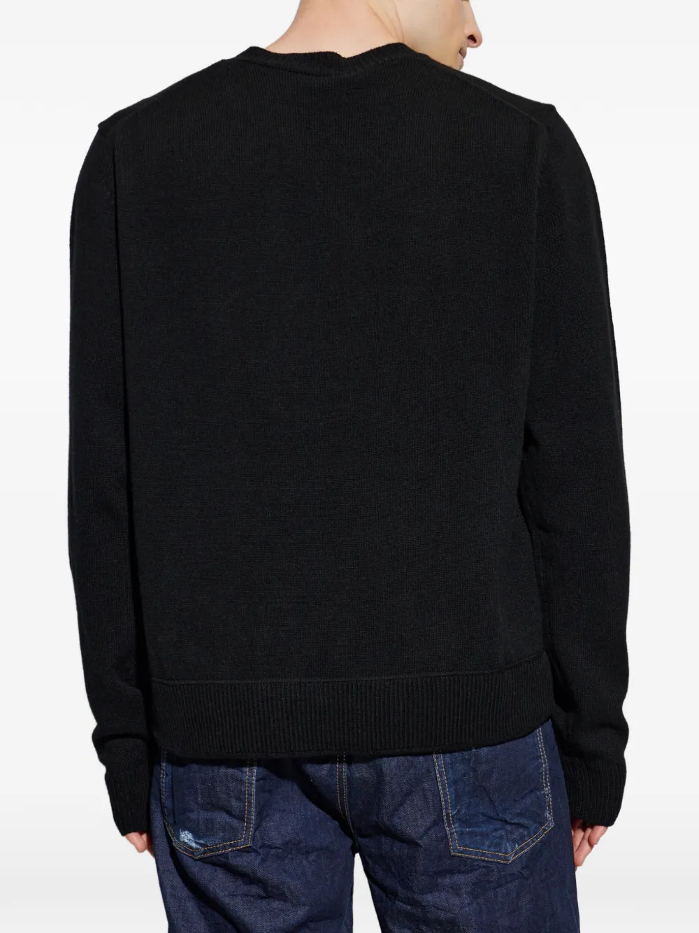 DSQUARED2 Trui met geborduurd logo en buidelzak Zwart