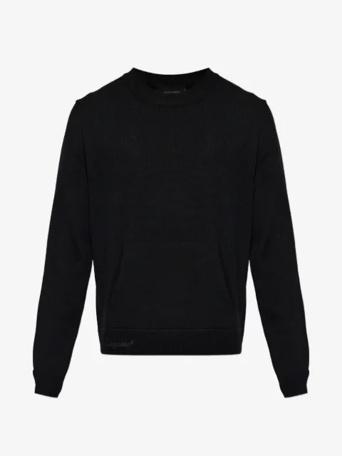 DSQUARED2 logo-embroidered pouch-pocket sweater