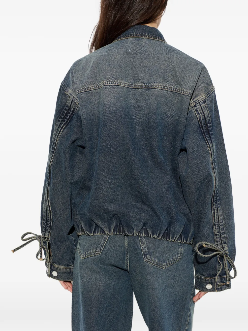 Gestuz GZusara denim jack met strikdetail Blauw