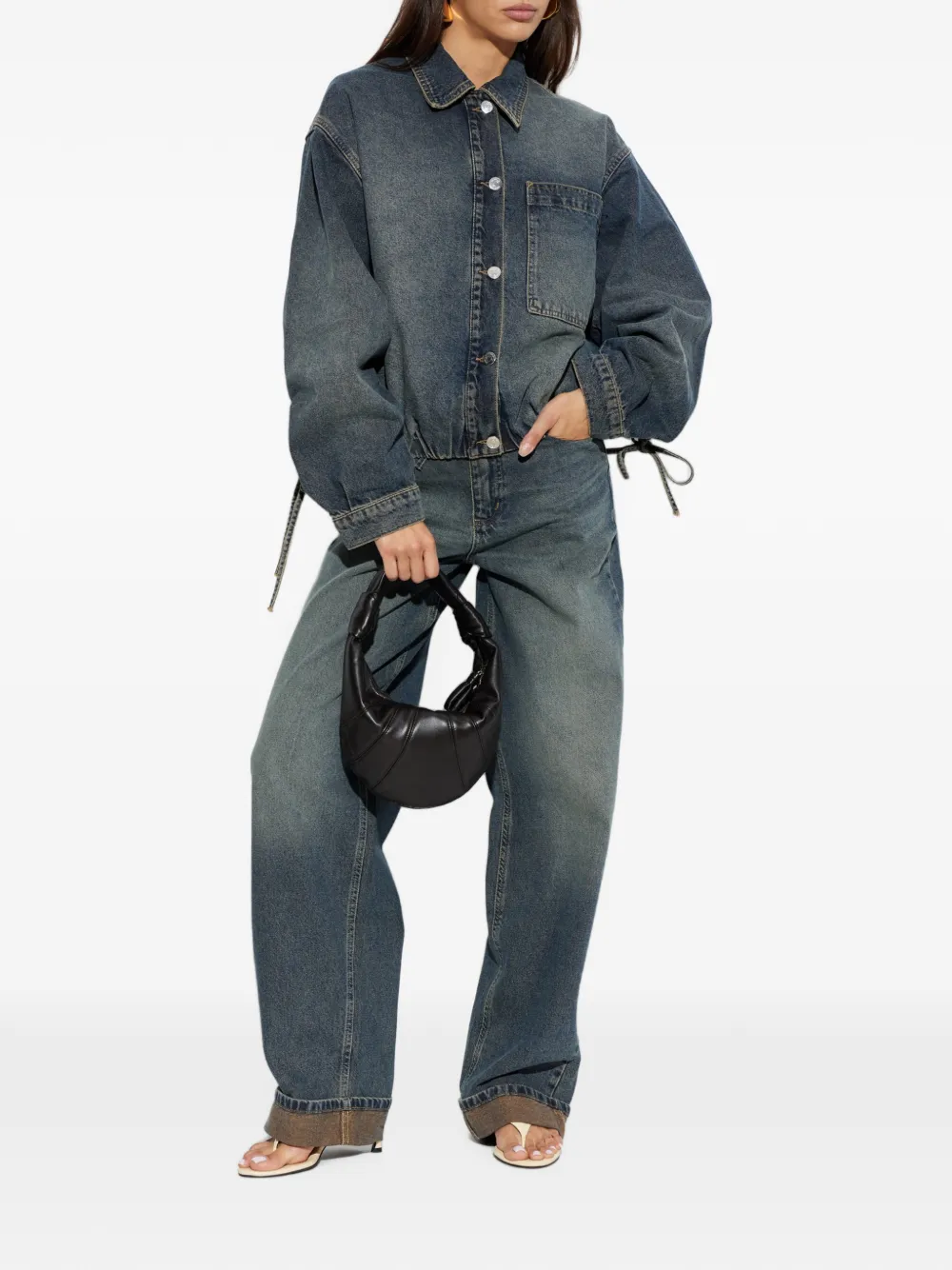 Gestuz GZusara denim jack met strikdetail Blauw
