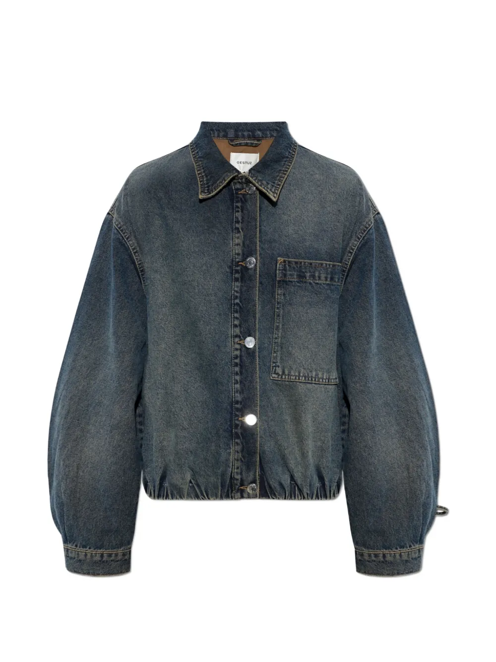 Gestuz Giacca denim Gsusara con fiocco - Blu