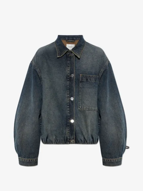 Gestuz GZsusara bow-detail denim jacket