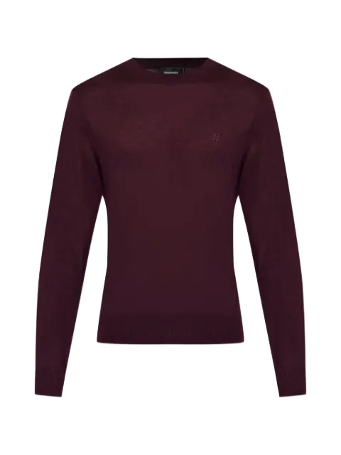 DSQUARED2 logo-embroidered wool T-shirt