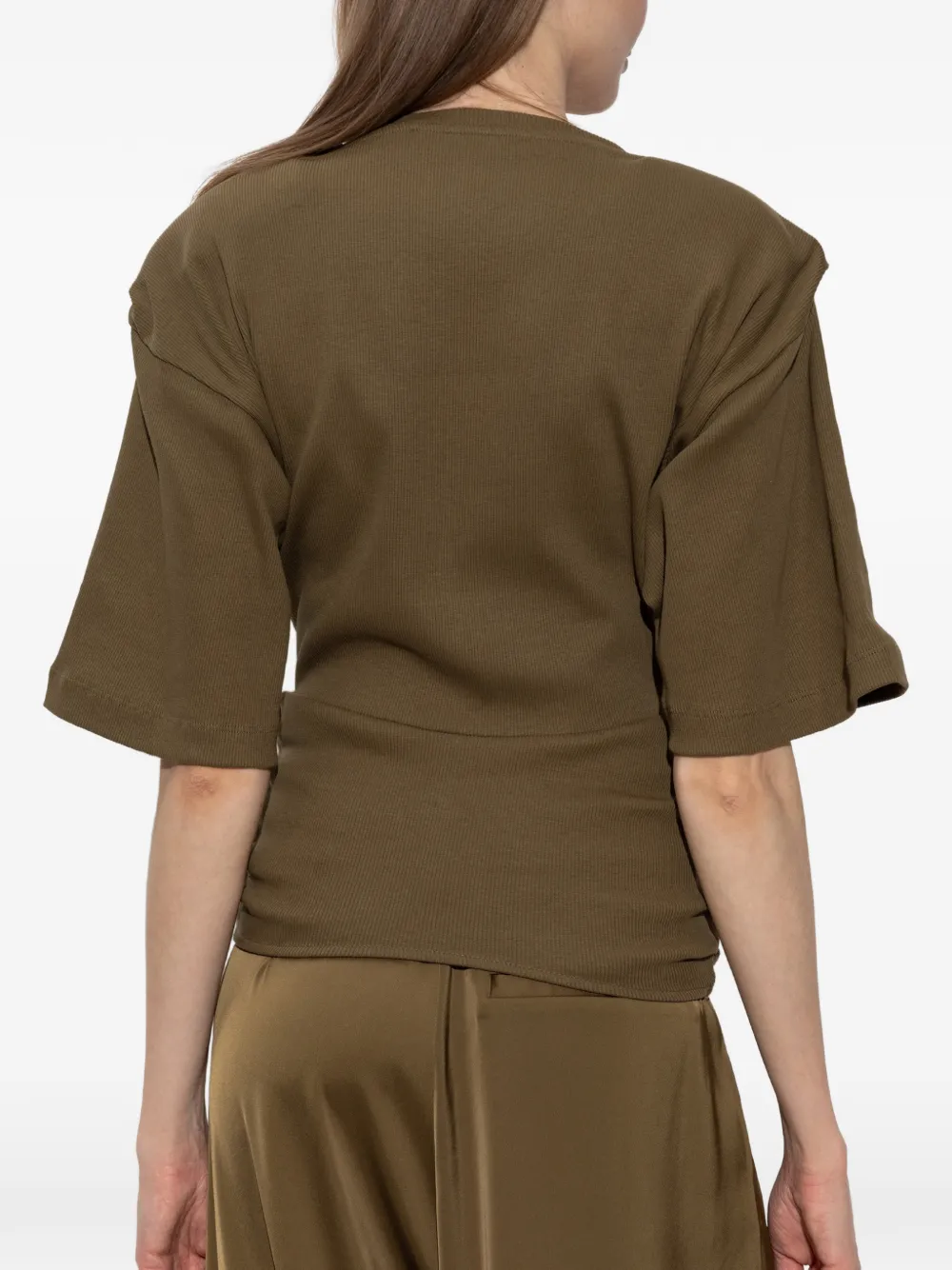Gestuz Gzbetty T-shirt met gedraaid detail Groen