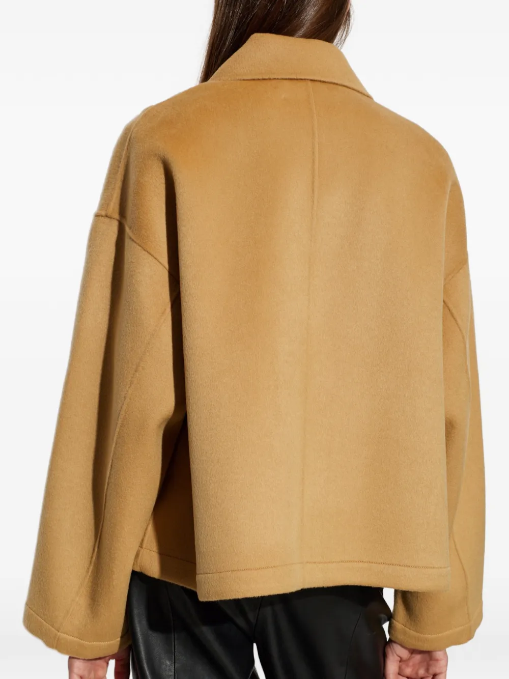 IRO Jijy oversized jack met asymmetrische rits Beige