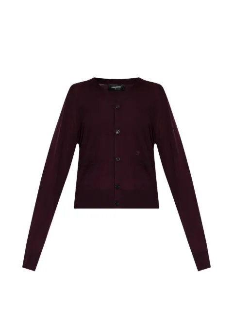 DSQUARED2 V-neck patch-pocket cardigan