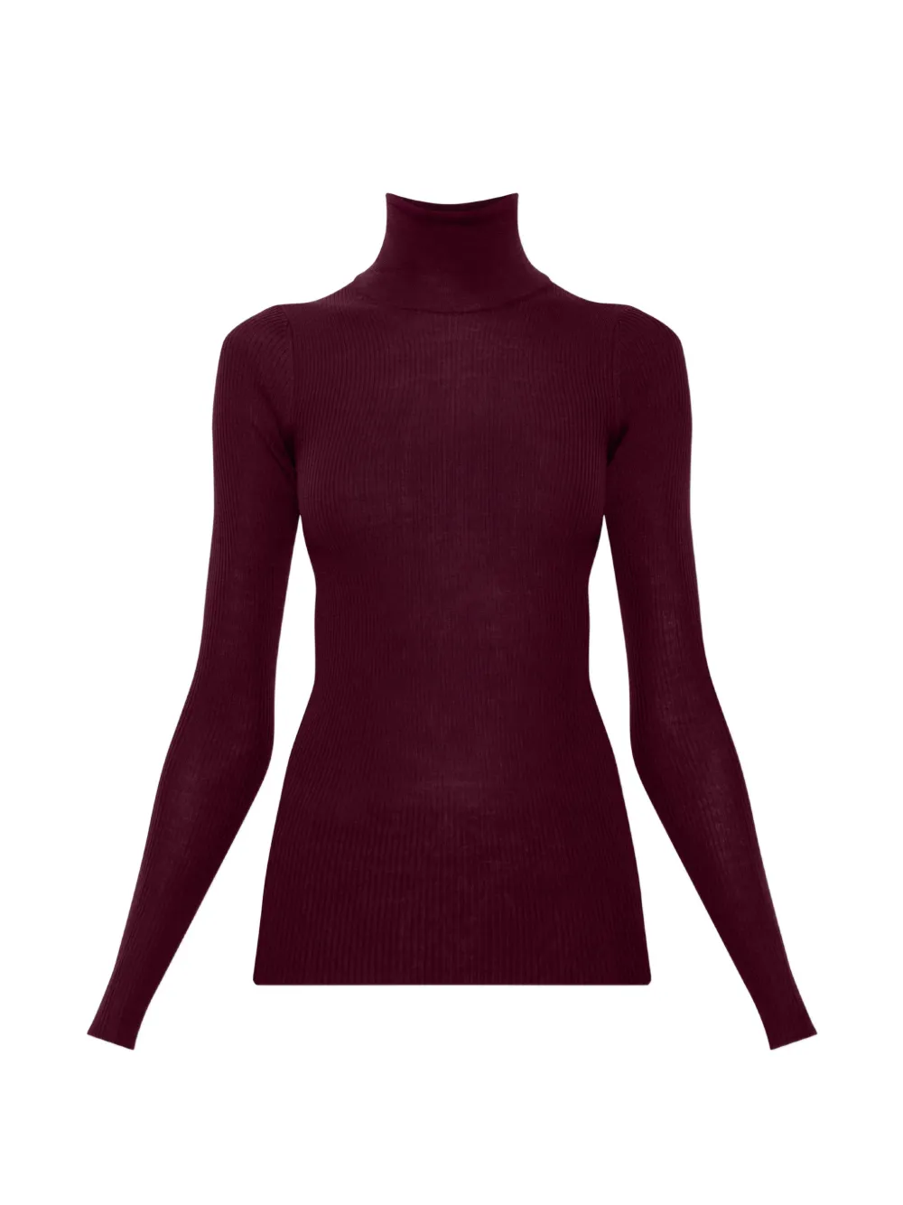 Jil Sander Maglione a coste in lana - Rosso