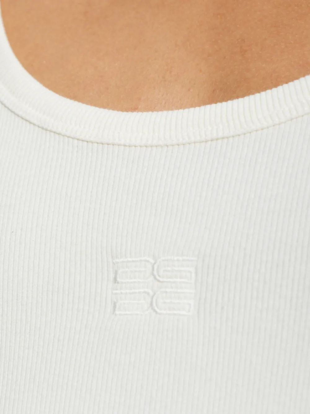 Gestuz Gzdrew ribgebreide tanktop Wit