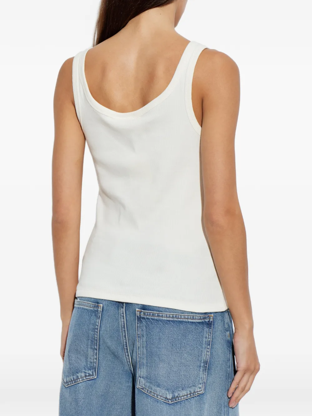 Gestuz Gzdrew ribgebreide tanktop Wit