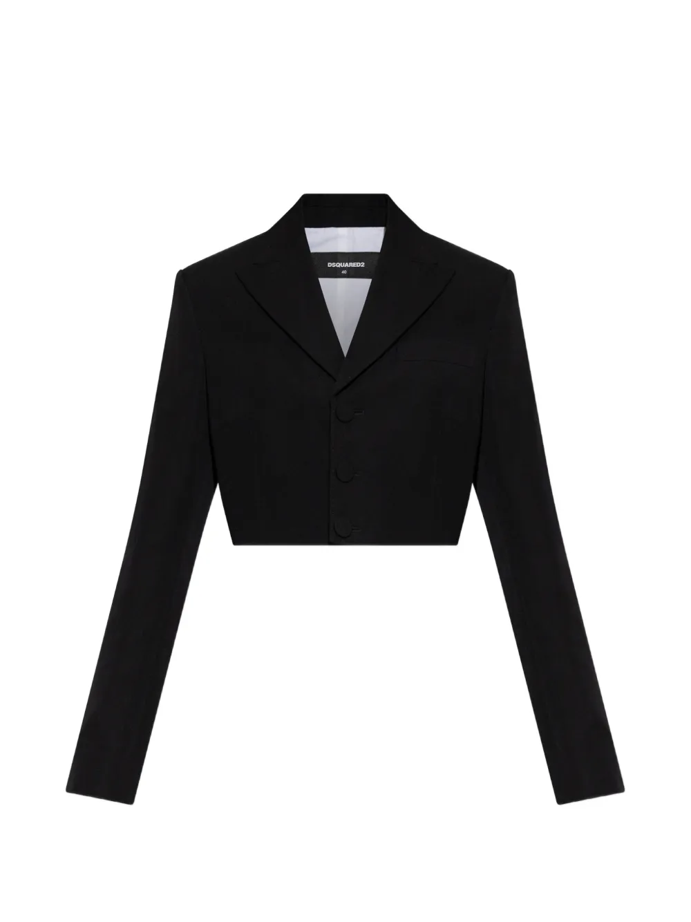 DSQUARED2 cropped wool jacket - Black