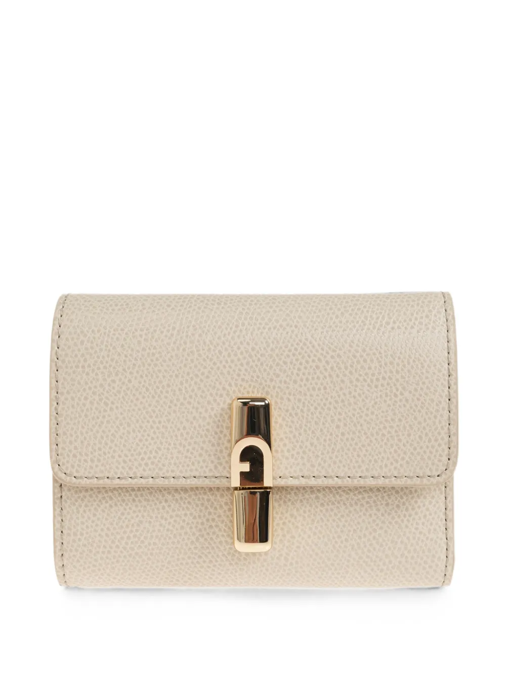 Furla Portafoglio in pelle zigrinata con logo - Toni neutri