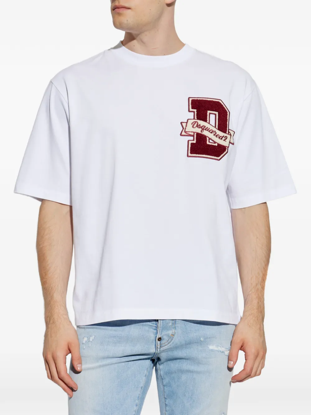 DSQUARED2 T-shirt met logopatch Wit