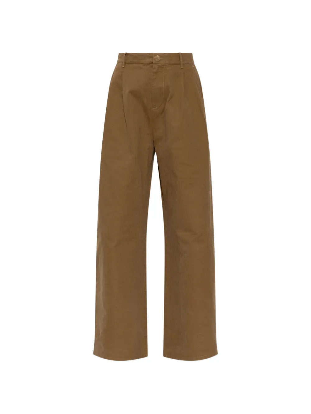 Jil Sander pleated cotton trousers - Brown