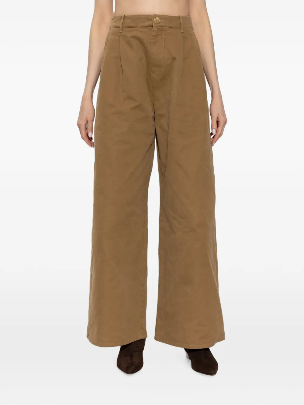 Jil Sander Straight plooibroek Bruin