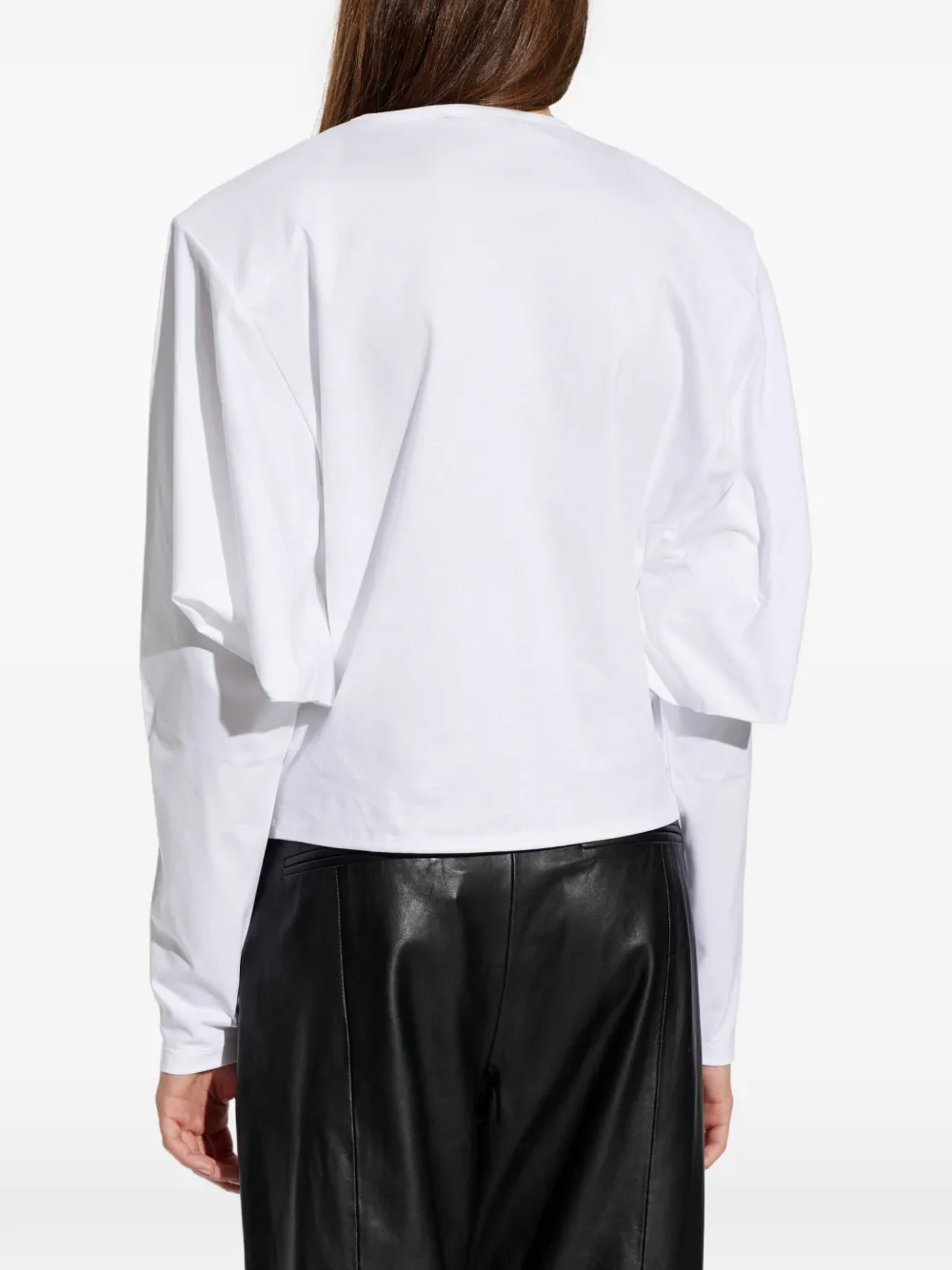 IRO Arum T-shirt met ruches en lange mouwen Wit