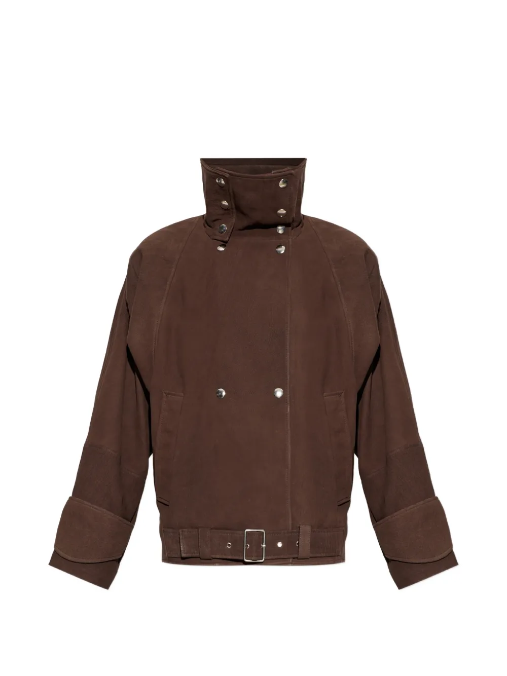 IRO Melior belted leather jacket - Braun