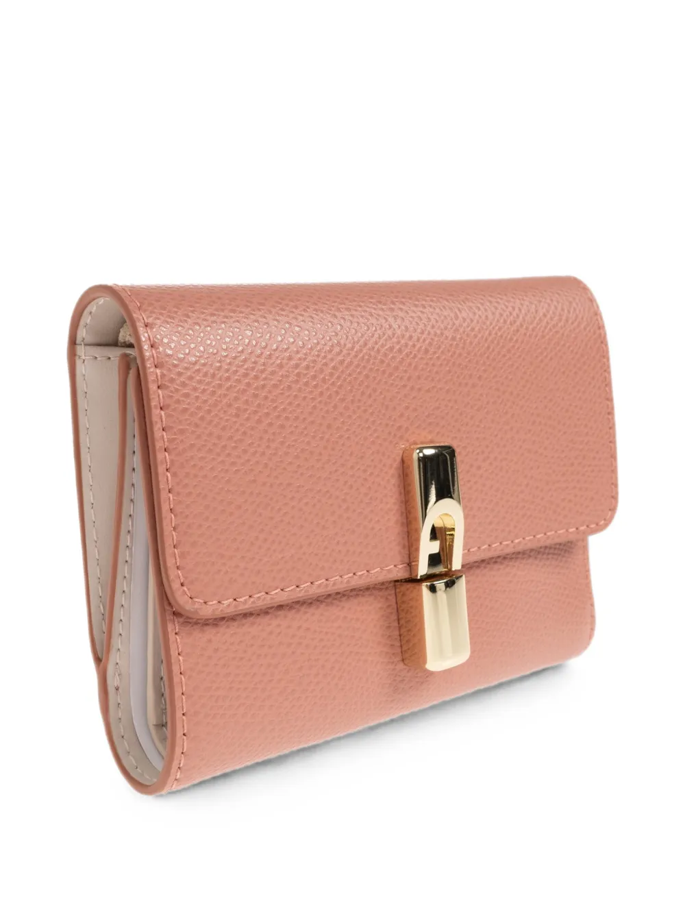 Furla Iride leren portemonnee met logoplakkaat Roze