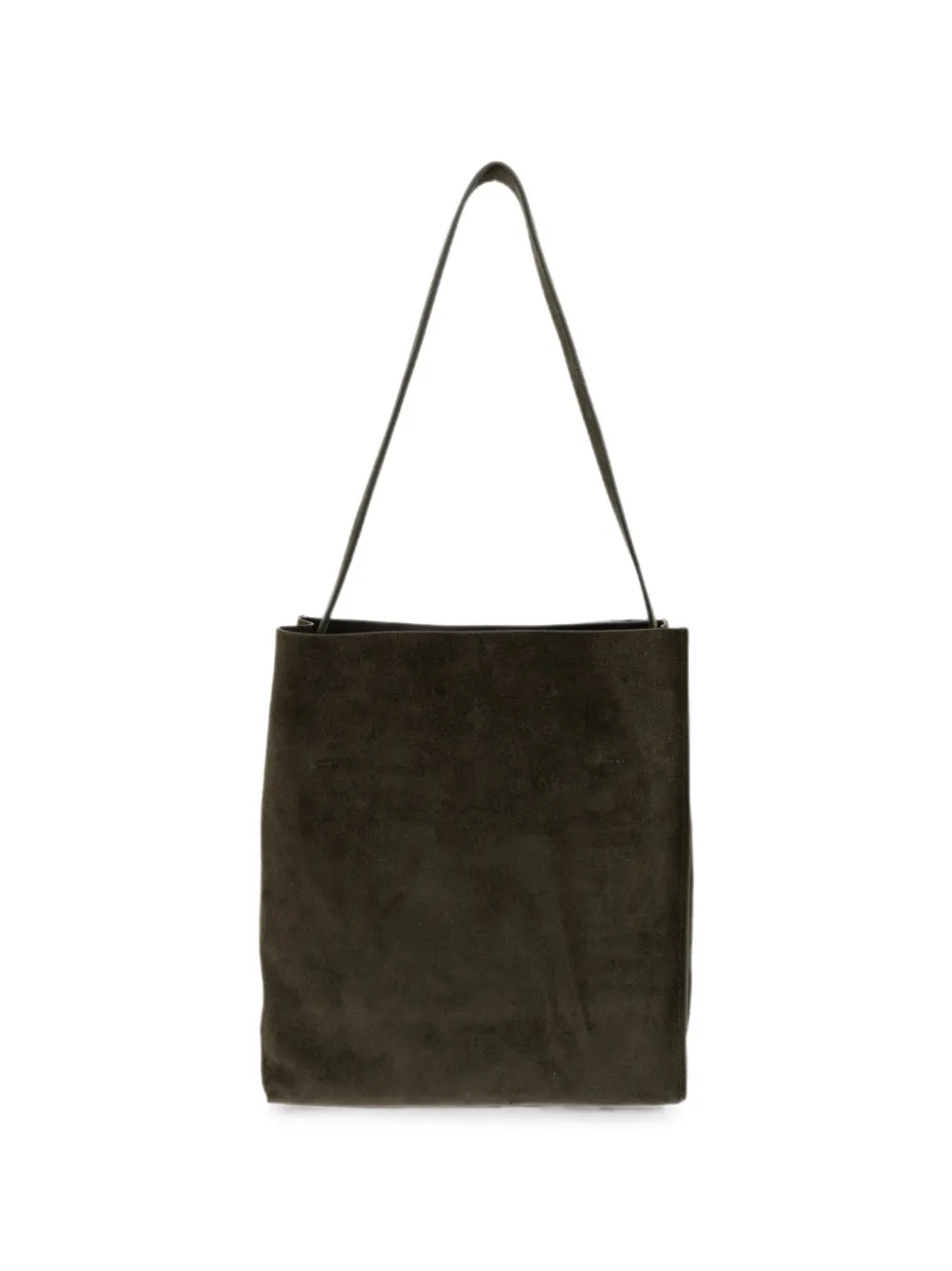 Marni Museo suède shopper met geborduurd logo Groen