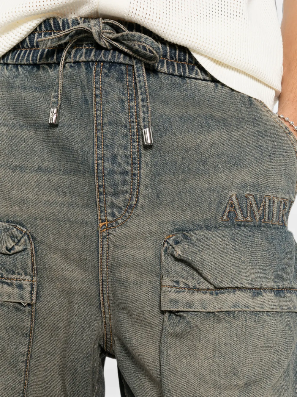 AMIRI Cargo broek met trekkoord Blauw