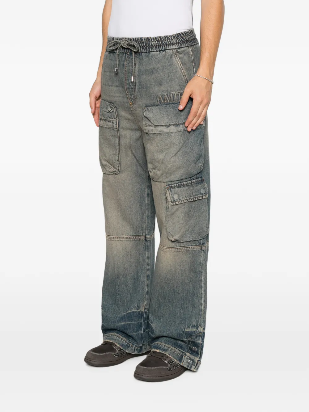AMIRI Cargo broek met trekkoord Blauw