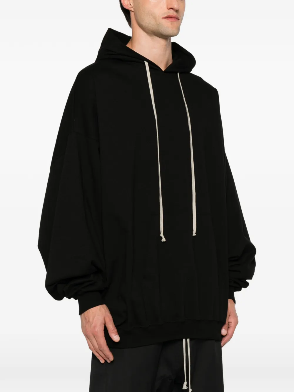 Rick Owens Hun hoodie met trekkoord Zwart