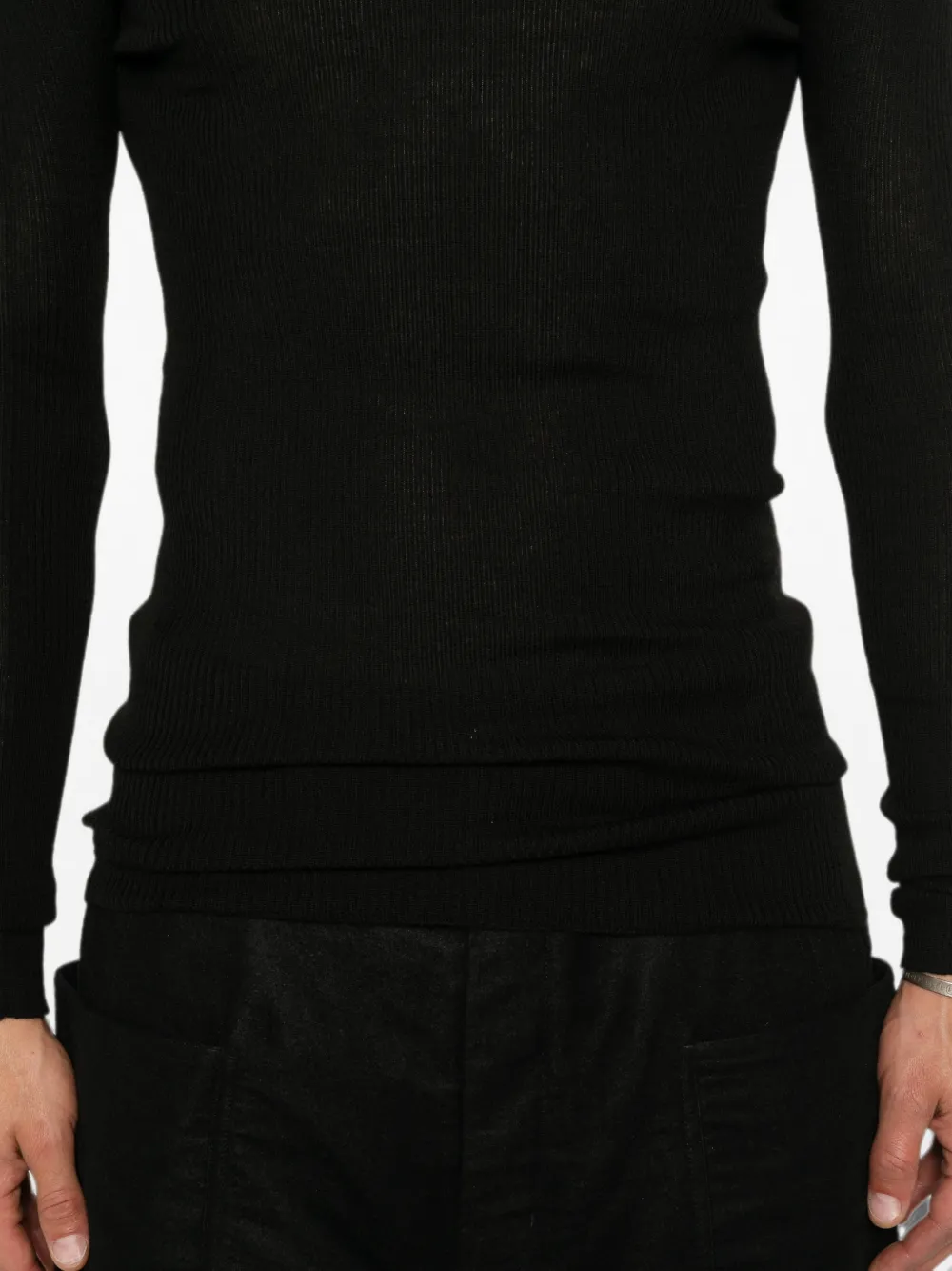 Rick Owens Geribbelde trui Zwart
