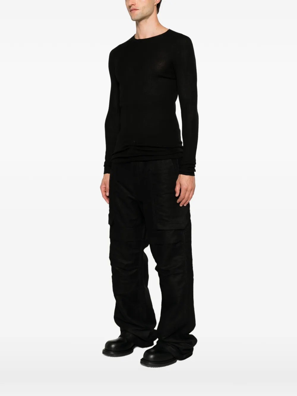 Rick Owens Geribbelde trui Zwart