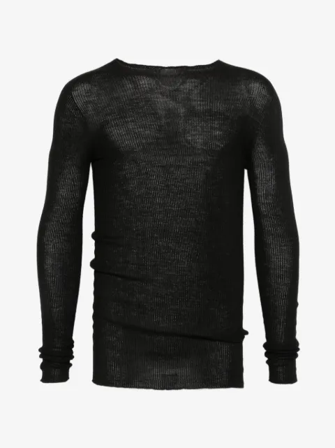 Rick Owens ribbed round-neck sweater